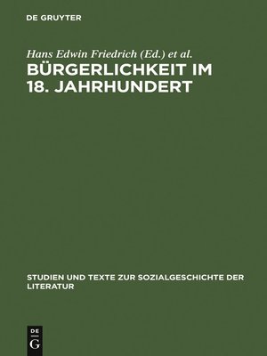 cover image of Bürgerlichkeit im 18. Jahrhundert